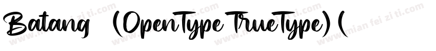 Batang 常规(OpenType TrueType) (Versi字体转换